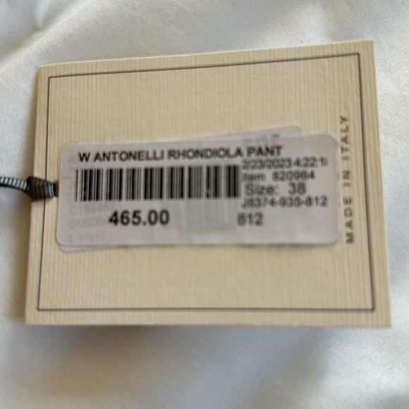 Antonelli Firenze trouser, navy blue, size 38. Made in Italy, NWT - Picture 5 of 5